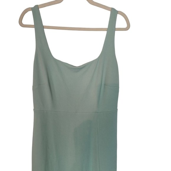Birdy Grey Womens XL Sage Green Sleeveless Square Neck Alex Bridesmaid Dress - Picture 3 of 10